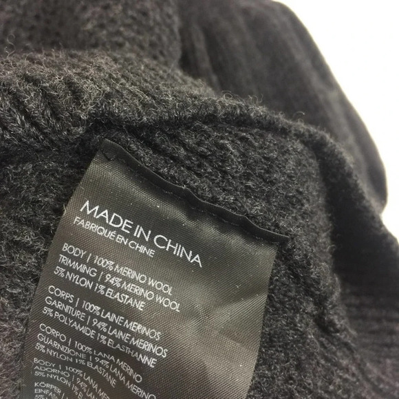 Club Monaco Ellodie Grey Wool Ruffle Puff Sleeve Knit Sweater XS - Picture 6 of 12